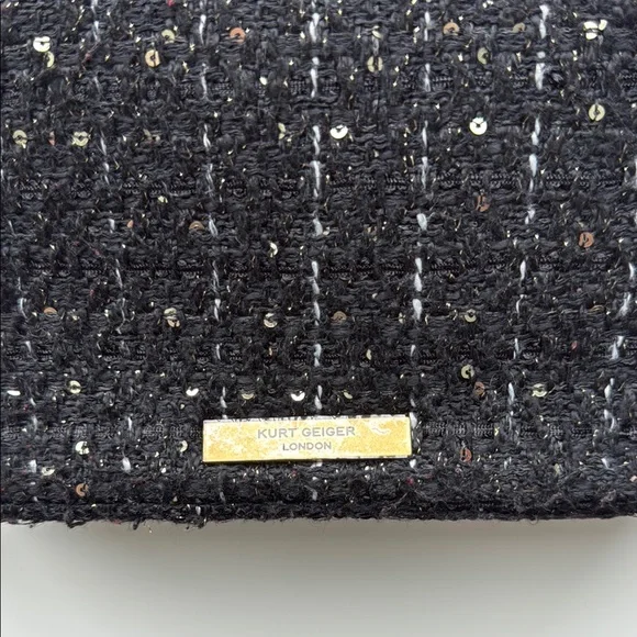 Kurt Geiger Black and Gold Quilted Shoulder Bag - Picture 5 of 5